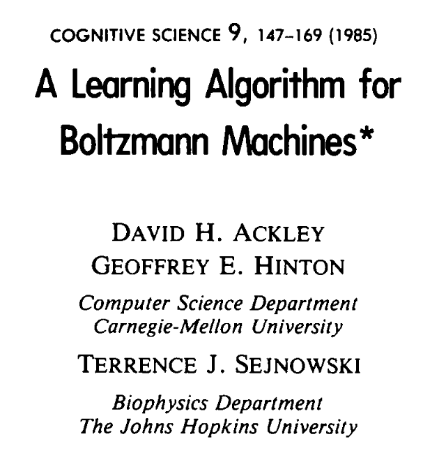 Boltzmann Machine