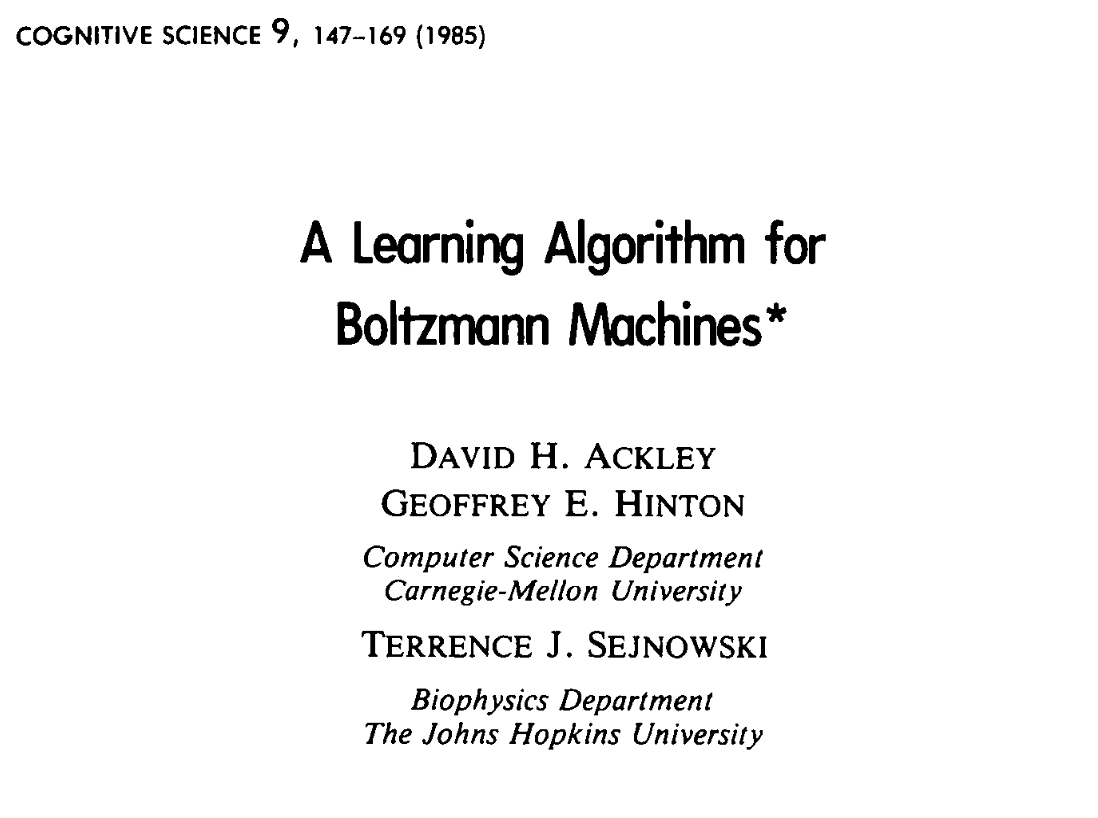 A Tiny Boltzmann Machine